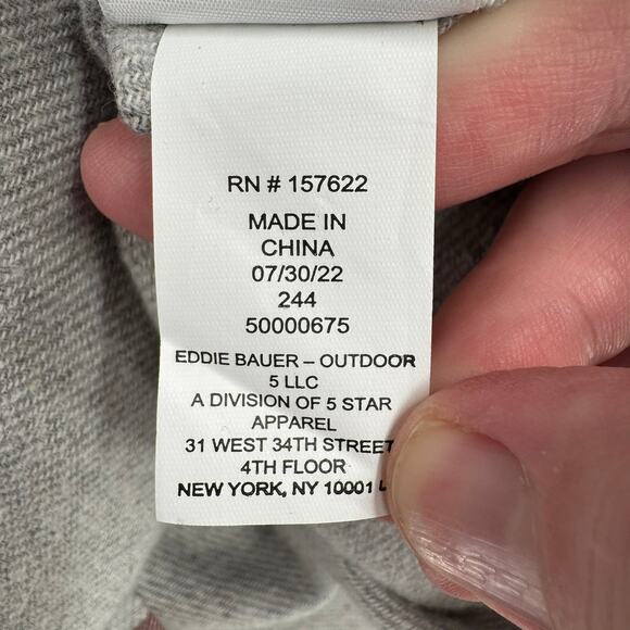 Eddie Bauer Southwest Print Button Down Shirt Mens Medium Gray Rust - Picture 10 of 12